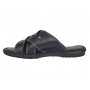 Papuci barbati din piele naturala de culoare neagra - GKR74N
